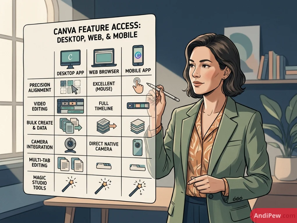 Canva App vs Desktop