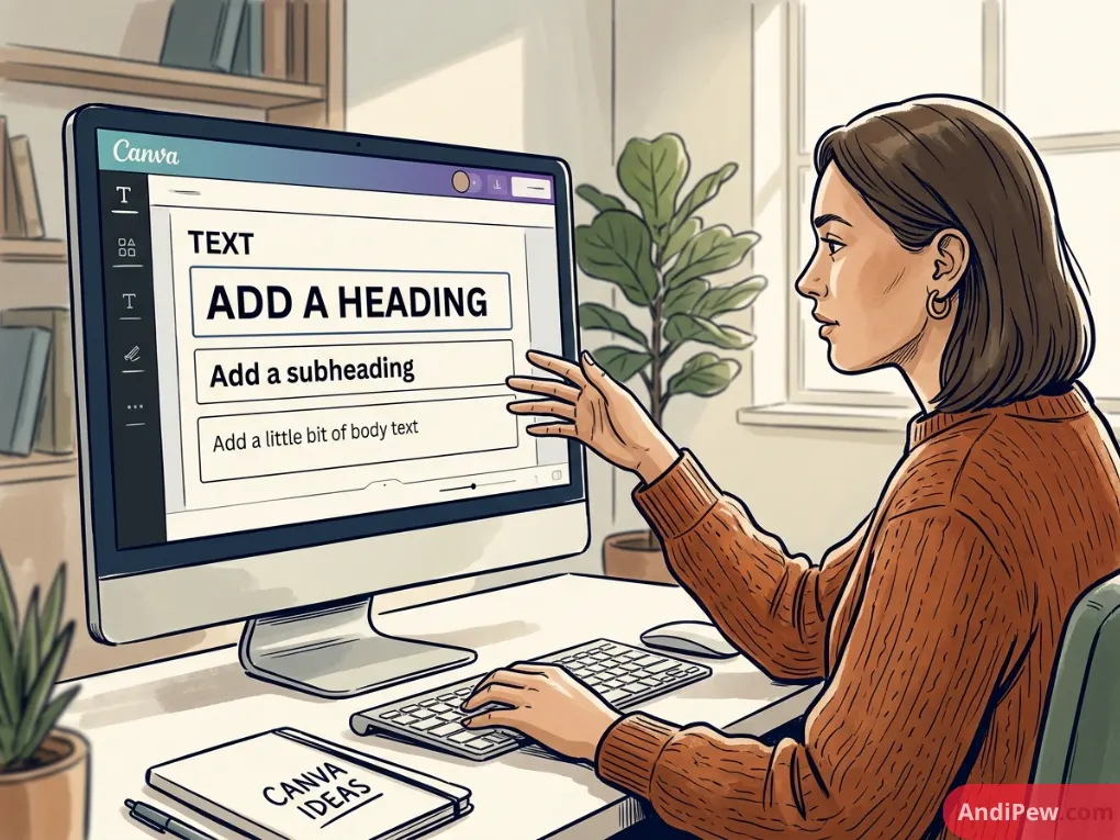 How to add text in Canva