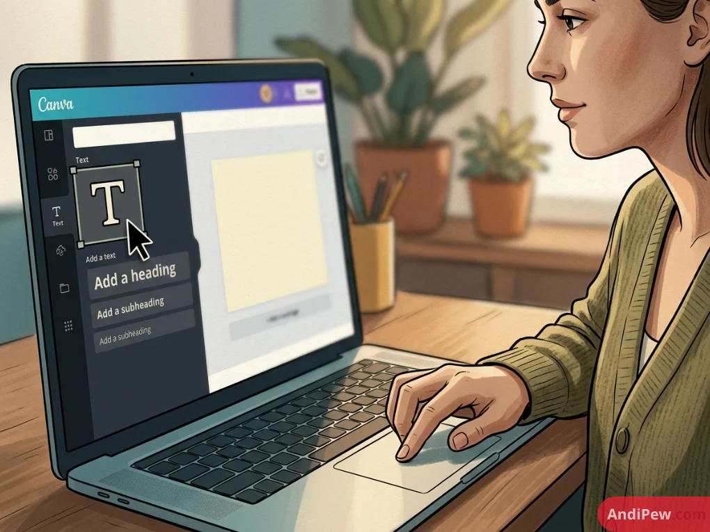 How to add text in Canva