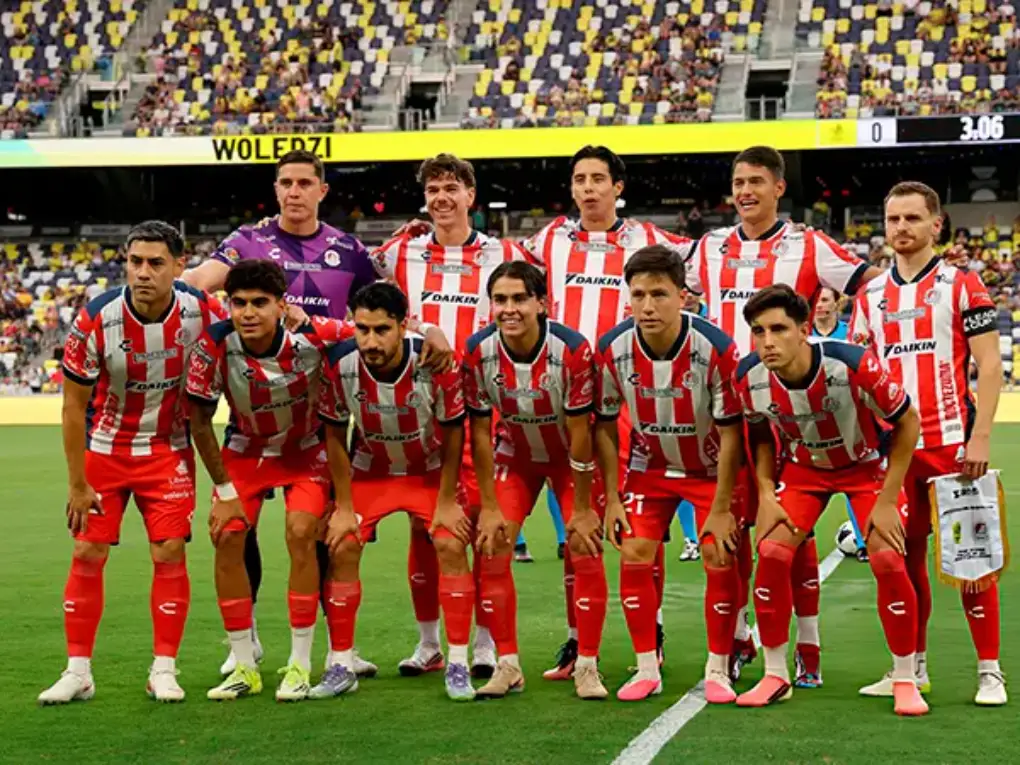 Orlando City SC players celebrating a goal against Atlético San Luis during a Leagues Cup match at Inter&Co Stadium