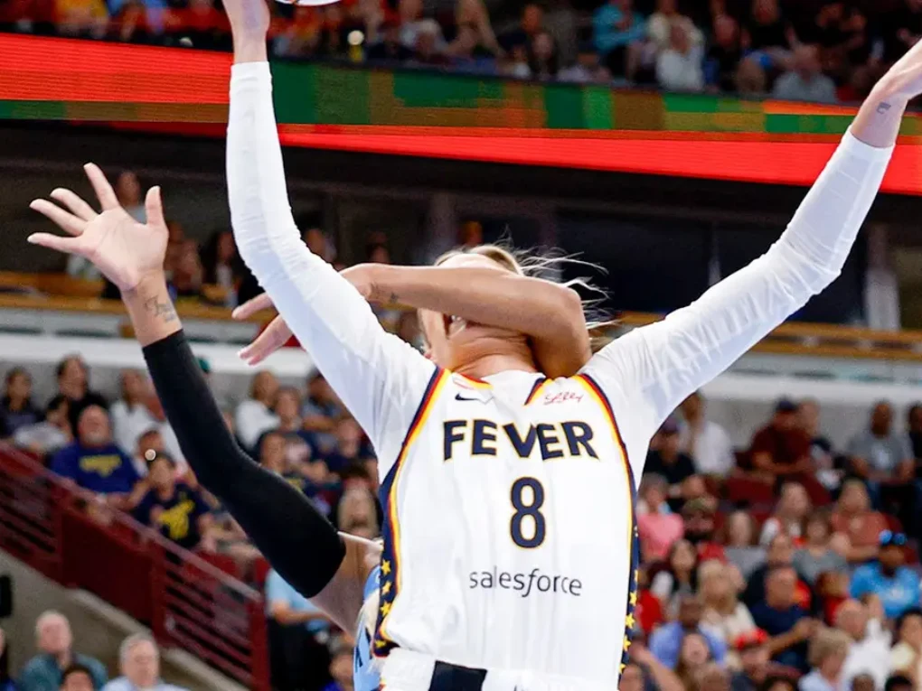 Indiana Fever guard Sophie Cunningham during a WNBA basketball game