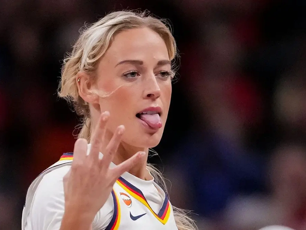 Indiana Fever guard Sophie Cunningham during a WNBA basketball game