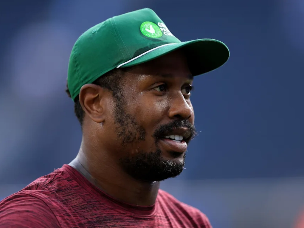Von Miller smiling in Dallas Cowboys defensive gear during training camp