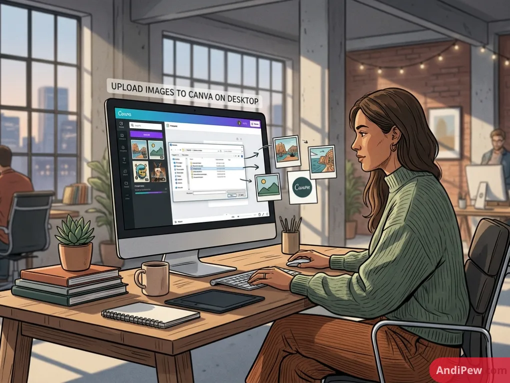 How to upload images to canva